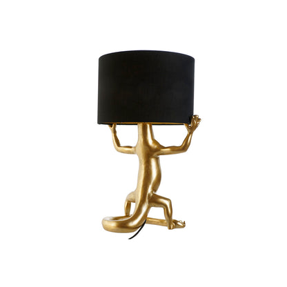 Home ESPRIT Black Golden Resin Table Lamp 50 W 220 V 31 x 28 x 50 cm (2 Units)