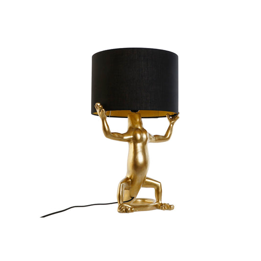 Home ESPRIT Black Golden Resin Table Lamp 50 W 220 V 31 x 28 x 50 cm (2 Units)