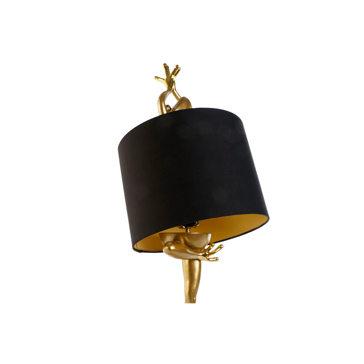 Home ESPRIT Table Lamp Black Golden Resin 50 W 220 V 28 x 28 x 68 cm (2 Units)