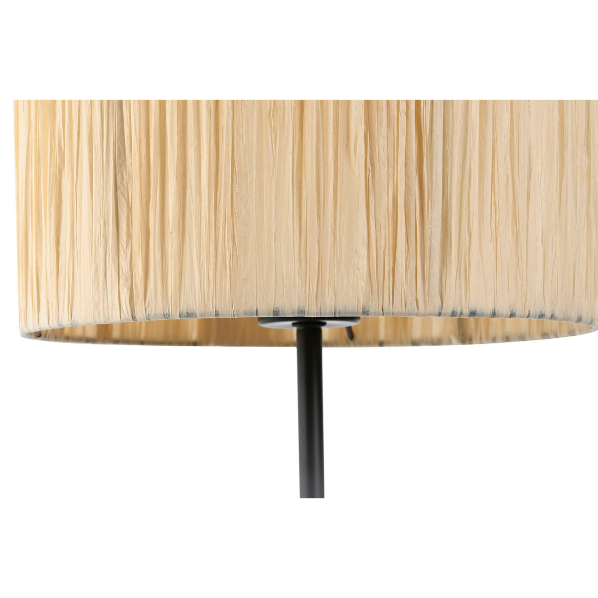 Home ESPRIT Table Lamp Brown Black Raffia Iron 50 W 220 V 25 x 25 x 47 cm