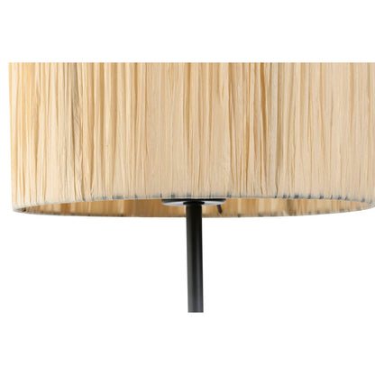 Home ESPRIT Table Lamp Brown Black Raffia Iron 50 W 220 V 25 x 25 x 47 cm