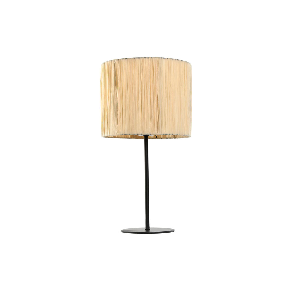 Home ESPRIT Table Lamp Brown Black Raffia Iron 50 W 220 V 25 x 25 x 47 cm