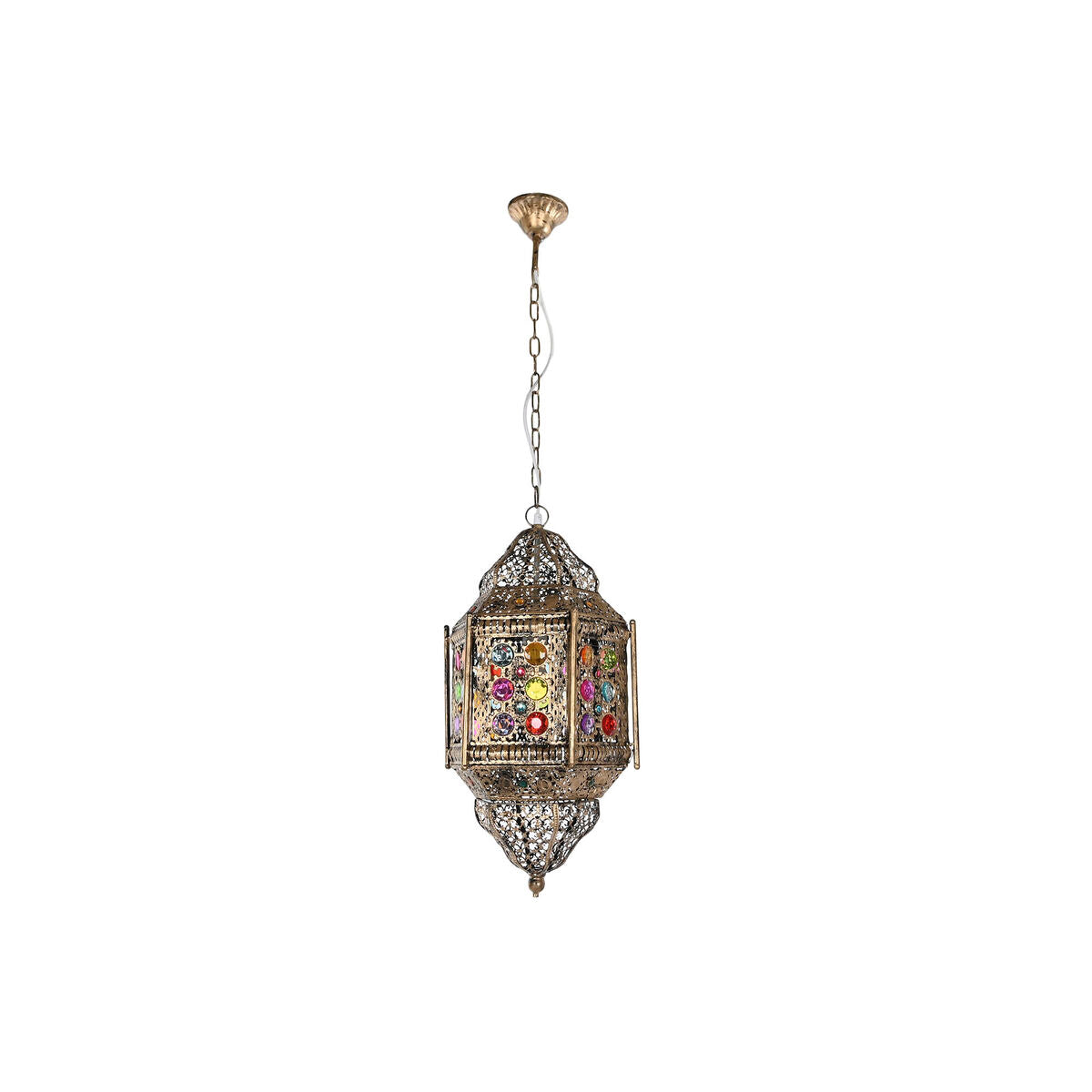 Home ESPRIT Ceiling Lamp Multicolour Gold Metal 50 W 29 x 26 x 105 cm