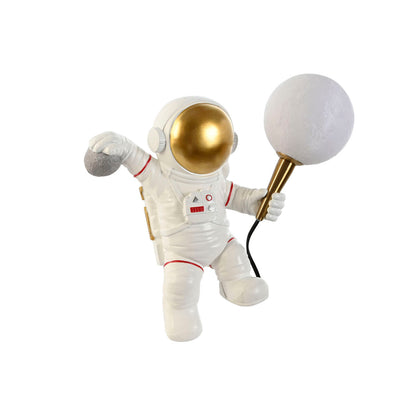 Home ESPRIT Wall Lamp White Gold Metal Resin Modern Astronaut 26 x 21.6 x 33 cm