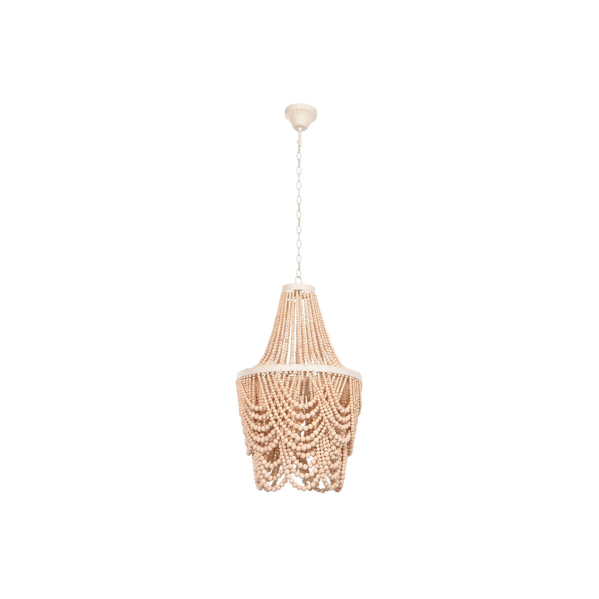 Home ESPRIT Ceiling Lamp White Brown Wood Metal 25 W 40 x 40 x 70 cm