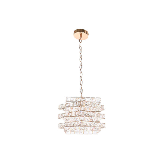 Home ESPRIT Ceiling Lamp Transparent Gold Metal Glass 30 x 30 x 26 cm