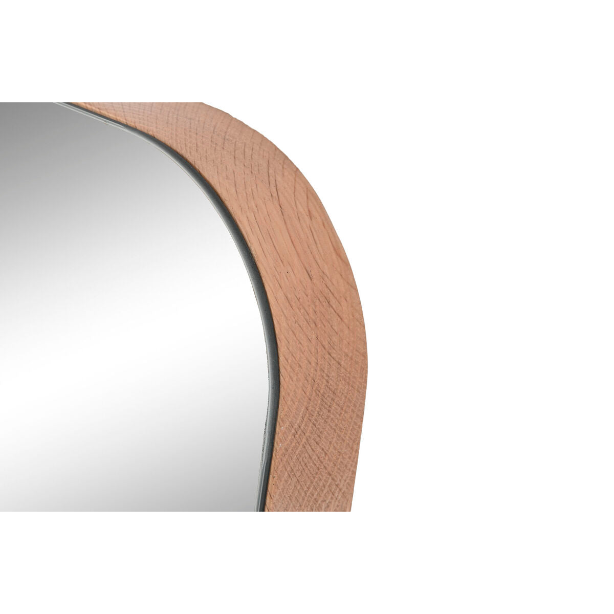 Home ESPRIT Natural Wall Mirror Oak Wood Scandi 60 x 5 x 60 cm