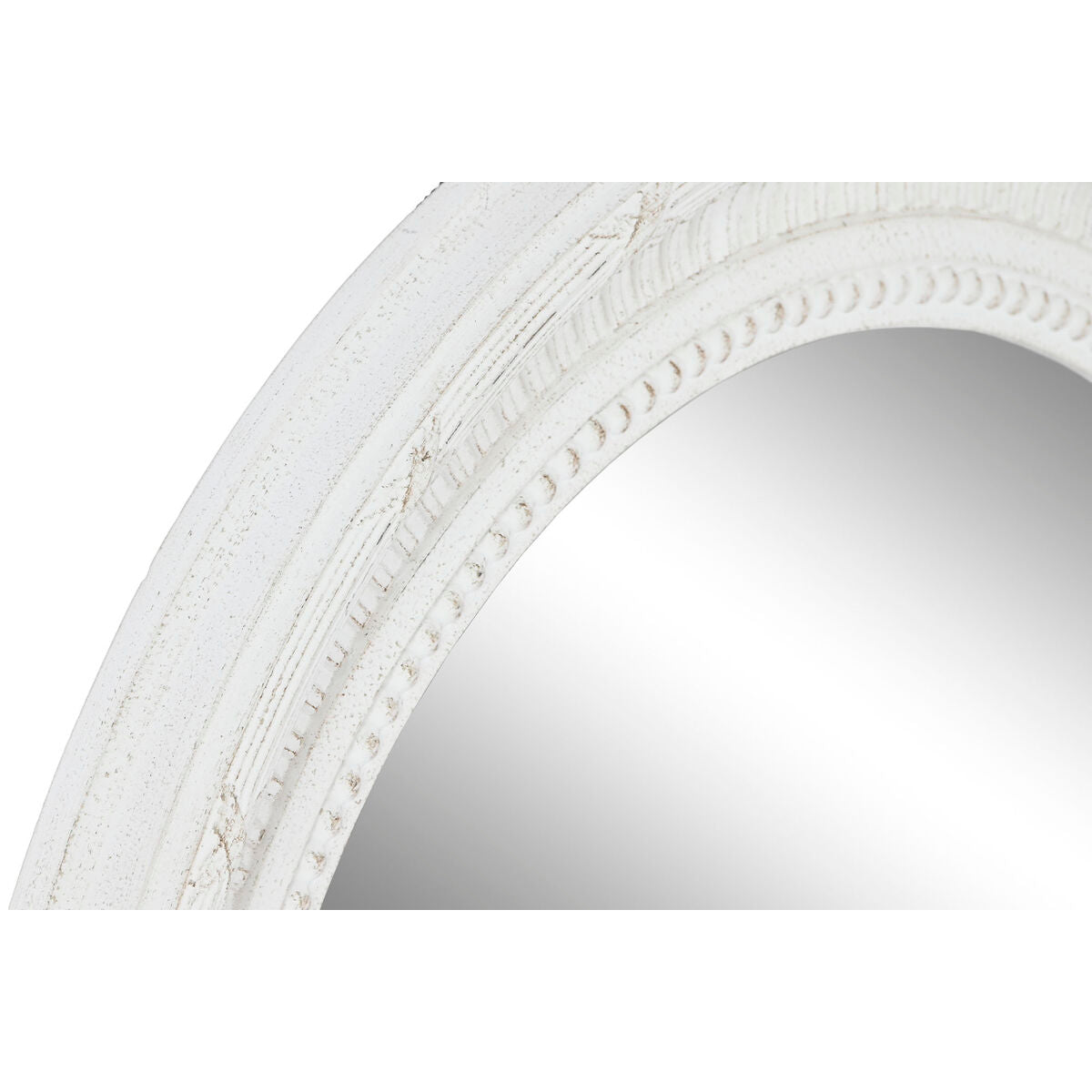 Home ESPRIT Wall Mirror White Wood 66 x 5 x 66 cm