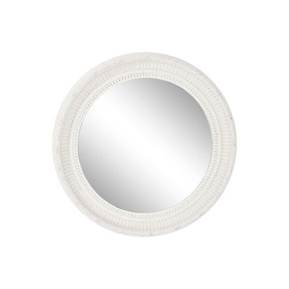 Home ESPRIT Wall Mirror White Wood 66 x 5 x 66 cm