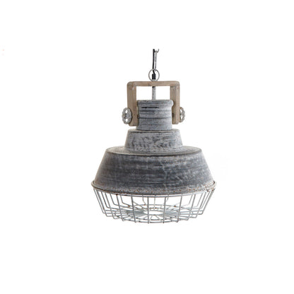 Home ESPRIT Ceiling Lamp Grey Wood Metal Iron 25 W 39 x 39 x 45 cm