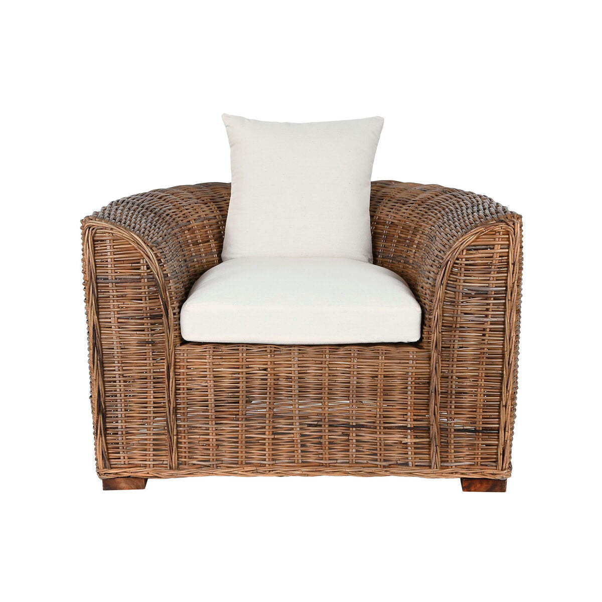 Sillón Home ESPRIT Natural Marrón oscuro 100 x 85 x 68 cm