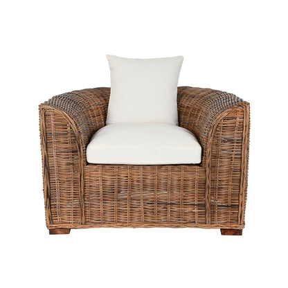 Home ESPRIT Natural Dark Brown Armchair 100 x 85 x 68 cm