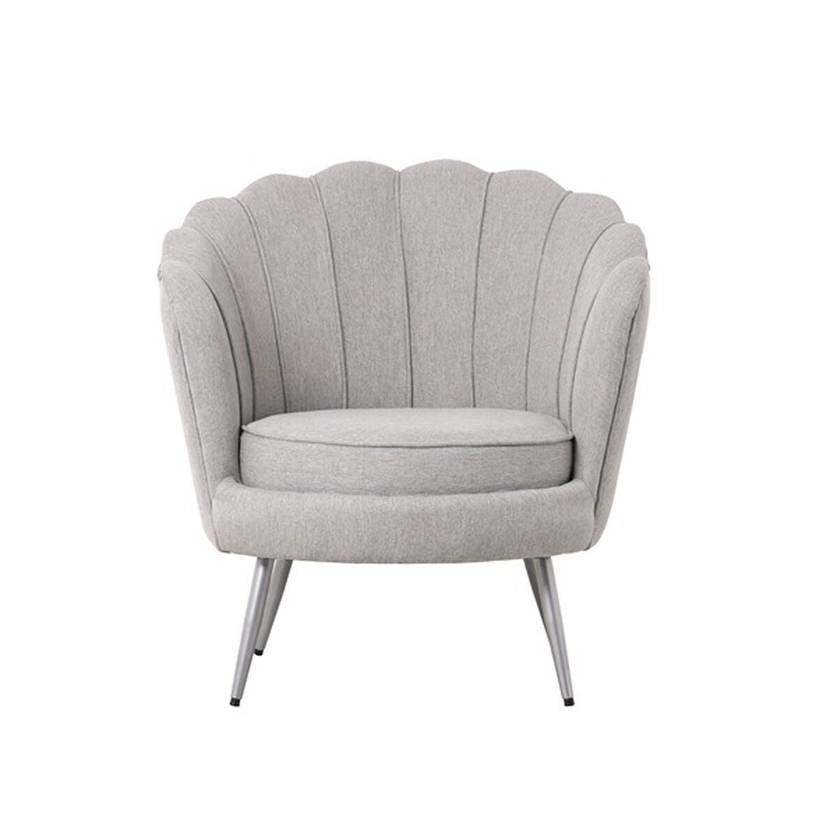 Home ESPRIT Armchair Silver Grey Metal 80 x 75 x 86 cm