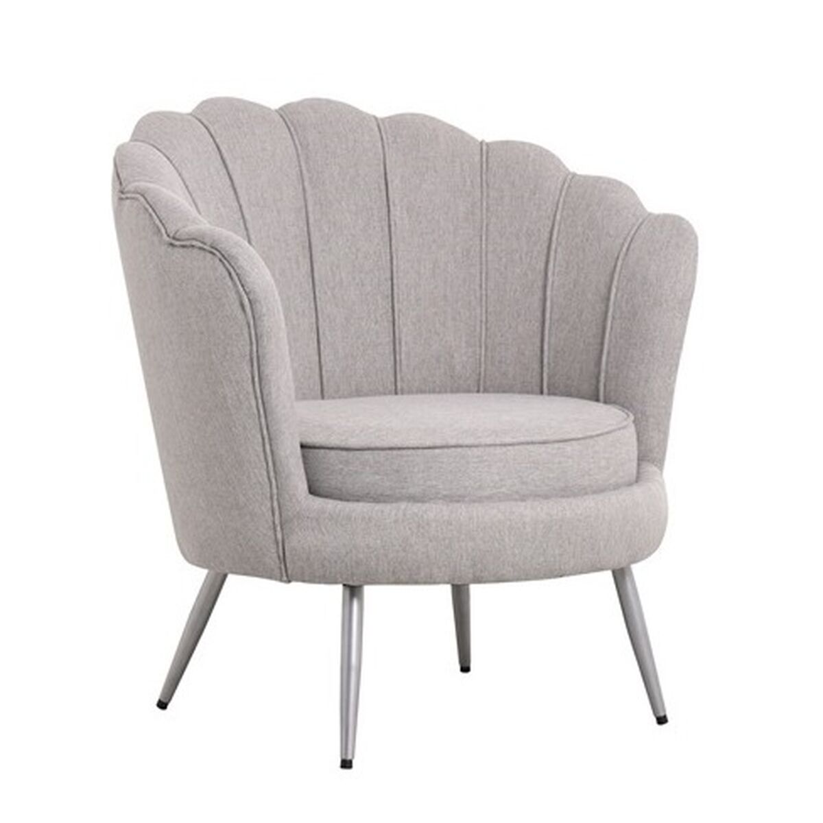 Home ESPRIT Armchair Silver Grey Metal 80 x 75 x 86 cm