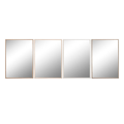 Home ESPRIT Wall Mirror White Brown Beige Grey Glass Polystyrene 63.3 x 2.6 x 89.6 cm (4 Units)