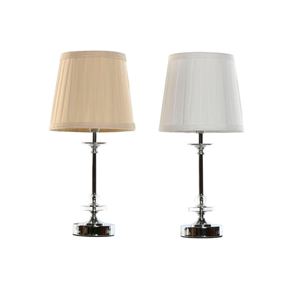 Home ESPRIT Table Lamp White Beige Metal 25 W 220 V 20 x 20 x 43 cm (2 Units)