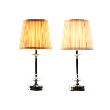 Home ESPRIT Table Lamp White Beige Metal 25 W 220 V 20 x 20 x 43 cm (2 Units)