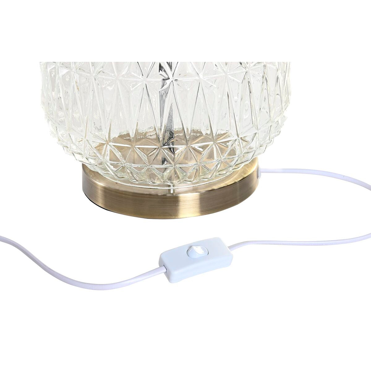 Home ESPRIT Table Lamp White Beige Metal Glass 38 x 38 x 54 cm (2 Units)