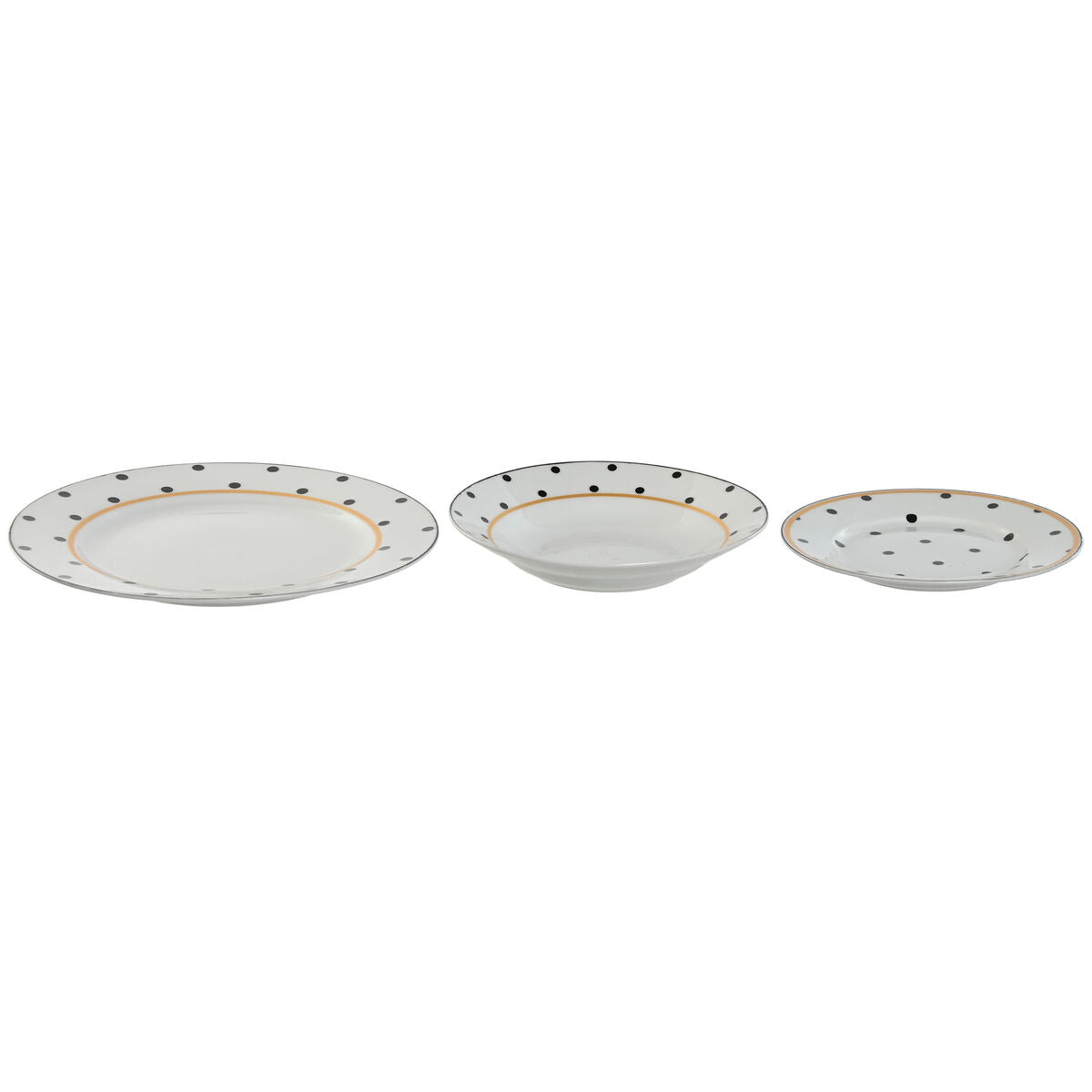 Set de Vajilla Home ESPRIT Blanco Porcelana 18 Piezas 27 x 27 x 2 cm