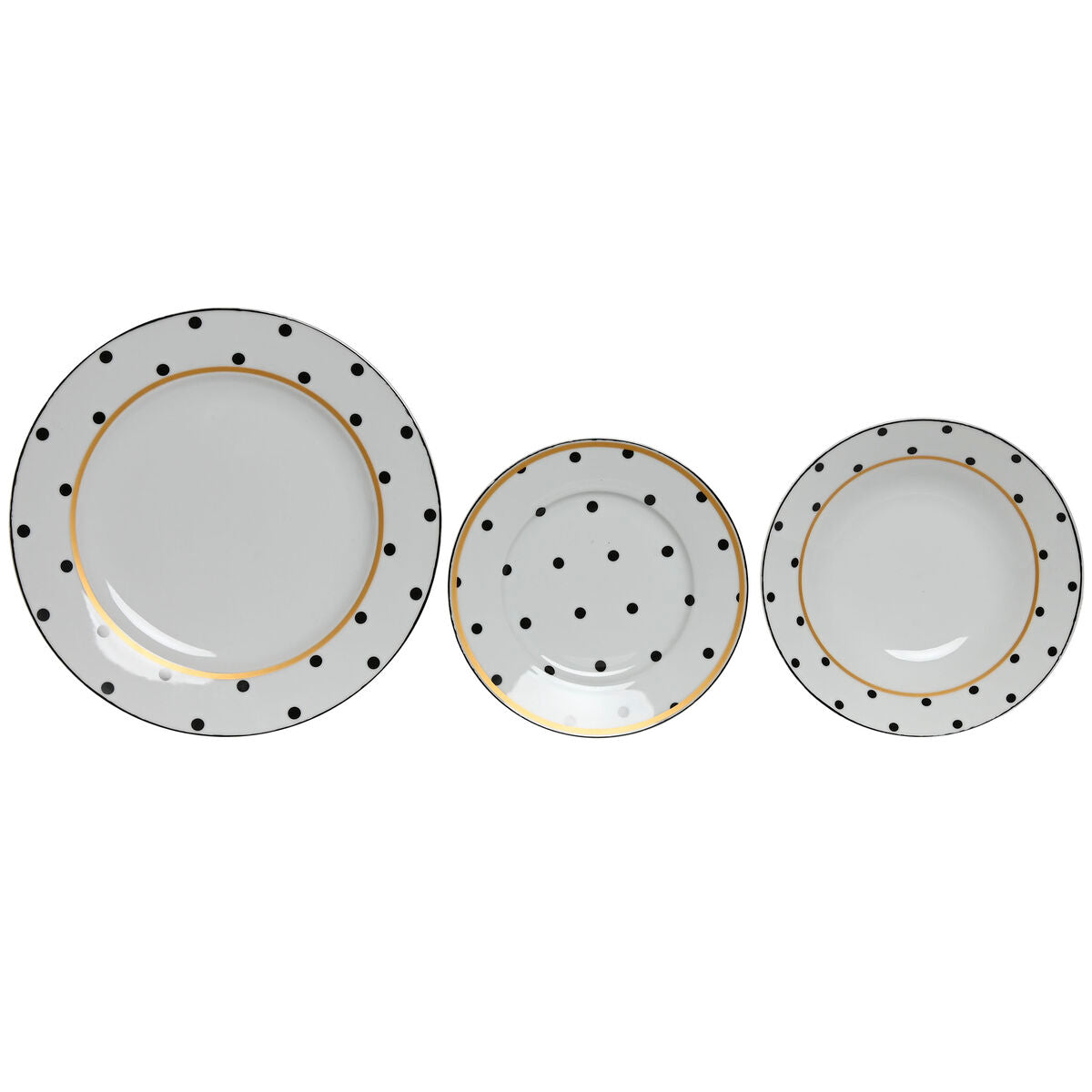 Set de Vajilla Home ESPRIT Blanco Porcelana 18 Piezas 27 x 27 x 2 cm