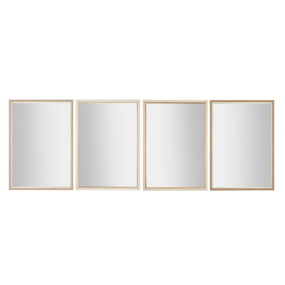 Home ESPRIT Wall Mirror White Brown Beige Grey Glass Polystyrene 70 x 2 x 97 cm (4 Units)