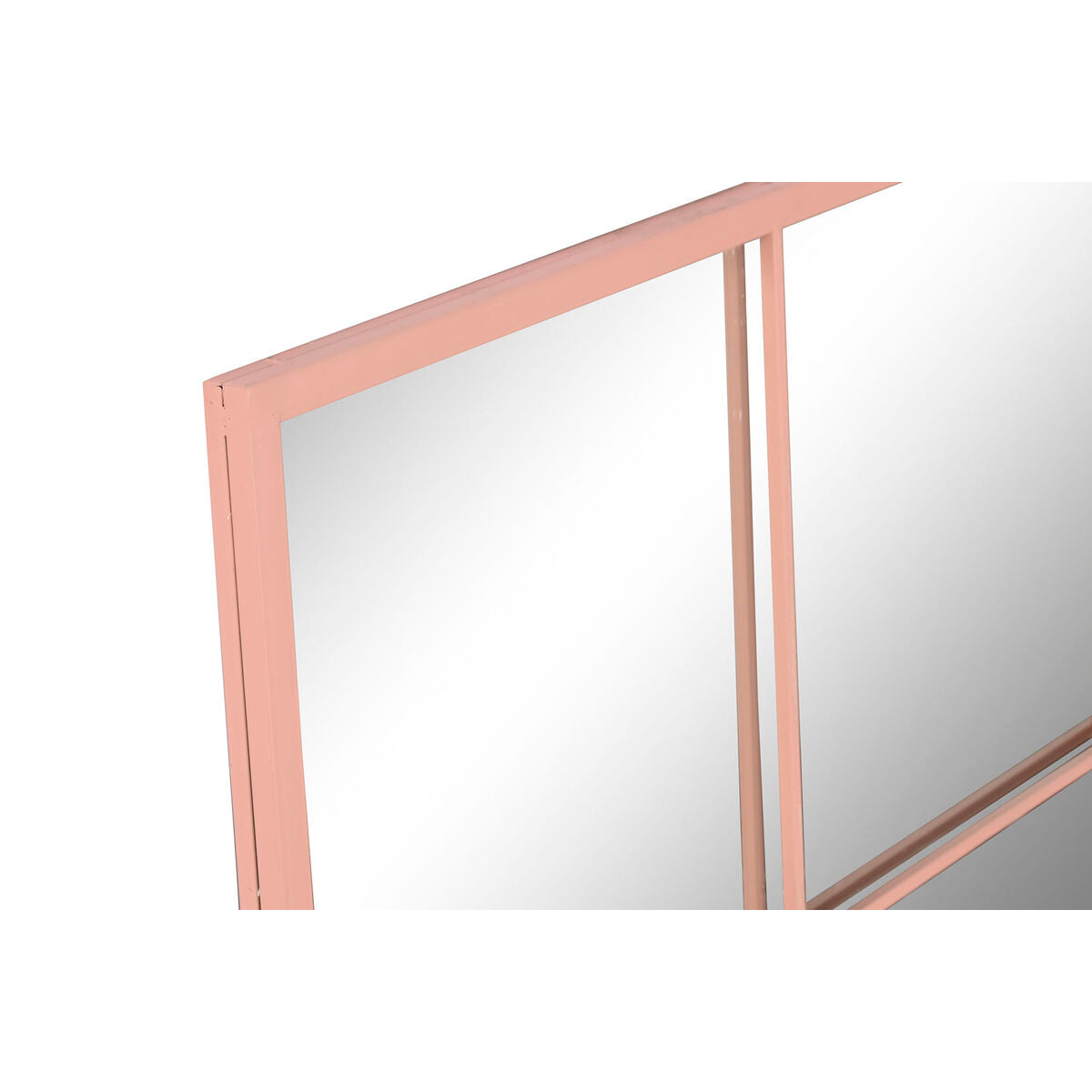 Espejo de pared Home ESPRIT Rosa claro Ventana Scandi 90 x 2 x 90 cm