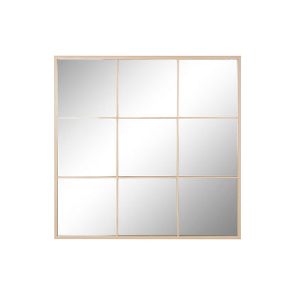 Home ESPRIT Wall Mirror Beige Scandi Window 90 x 2 x 90 cm