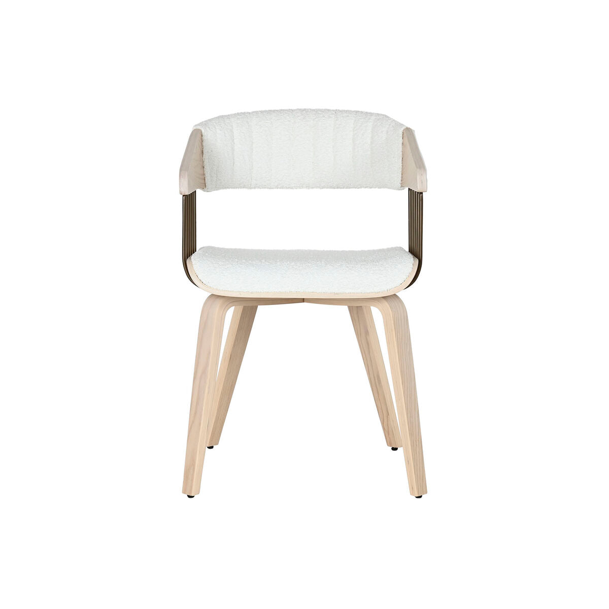 Home ESPRIT Dining Chair White Polyester Wood 51 x 55 x 76.5 cm