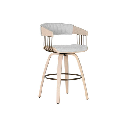 Home ESPRIT Dining Chair Grey Polyester Wood 51 x 55 x 91 cm