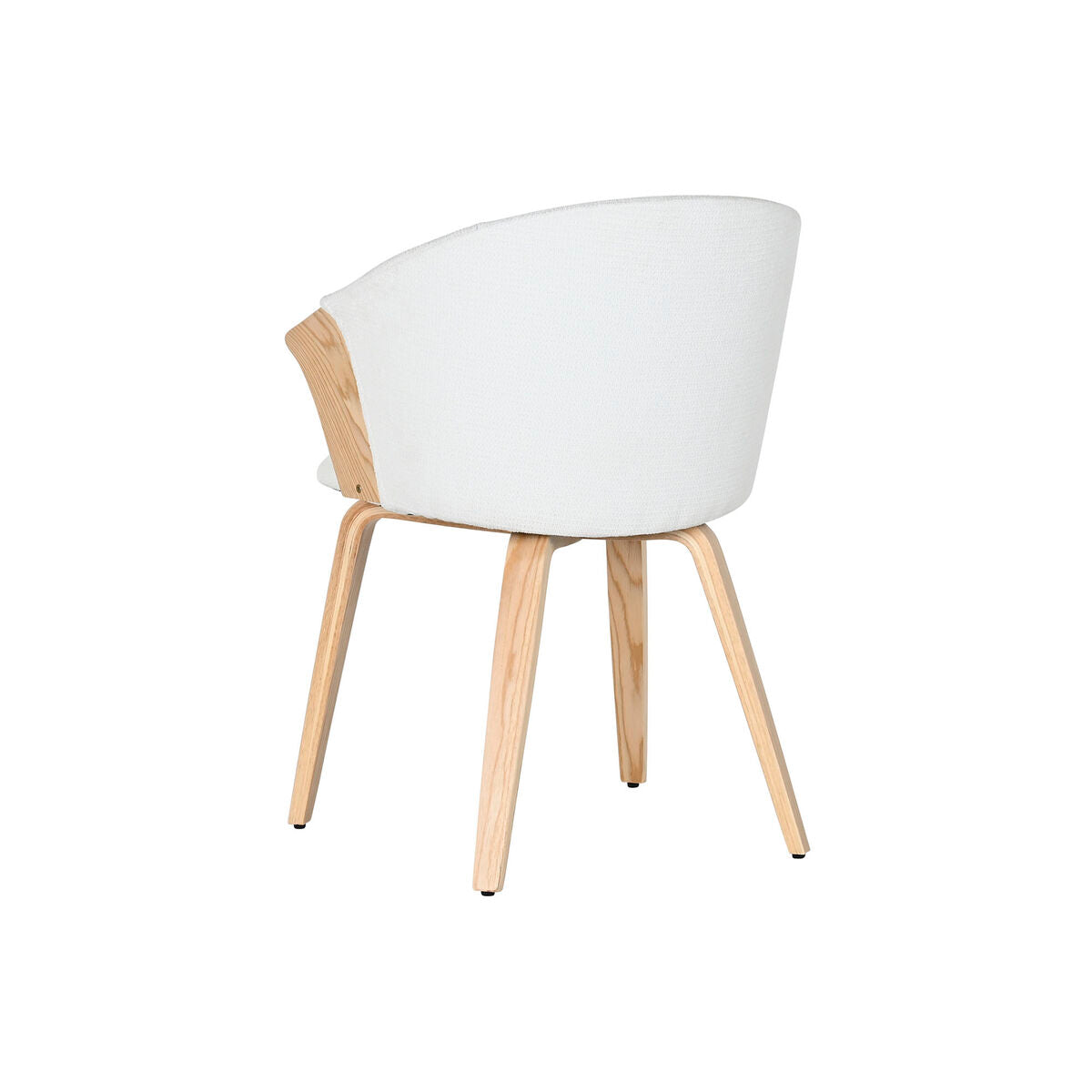 Silla de Comedor Home ESPRIT Blanco Poliéster Madera 60 x 57,5 x 79 cm