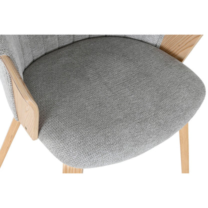 Home ESPRIT Dining Chair Grey Polyester Wood 60 x 57.5 x 79 cm