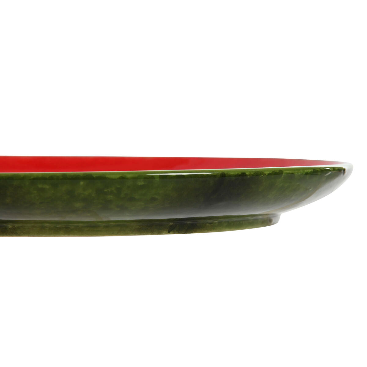 Home ESPRIT Flat Plate Red Green Stoneware Watermelon 27.5 x 27.5 x 3 cm