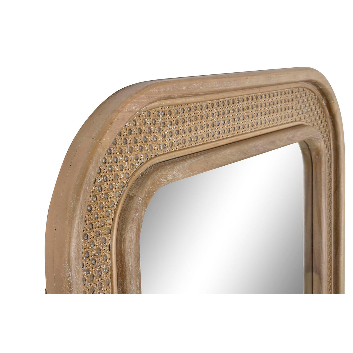 Home ESPRIT Natural Metal Wall Mirror 76.5 x 5.5 x 172.5 cm