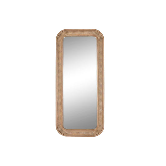 Home ESPRIT Natural Metal Wall Mirror 76.5 x 5.5 x 172.5 cm