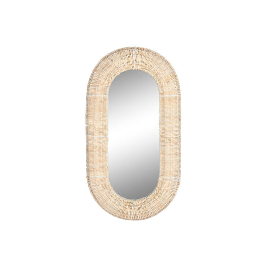 Home ESPRIT Natural Fiber Wall Mirror 68 x 7.5 x 128 cm