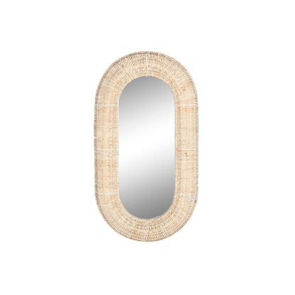 Home ESPRIT Natural Fiber Wall Mirror 68 x 7.5 x 128 cm