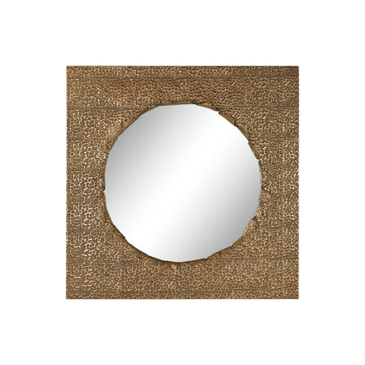 Home ESPRIT Wall Mirror Gold Metal 80 x 6 x 80 cm