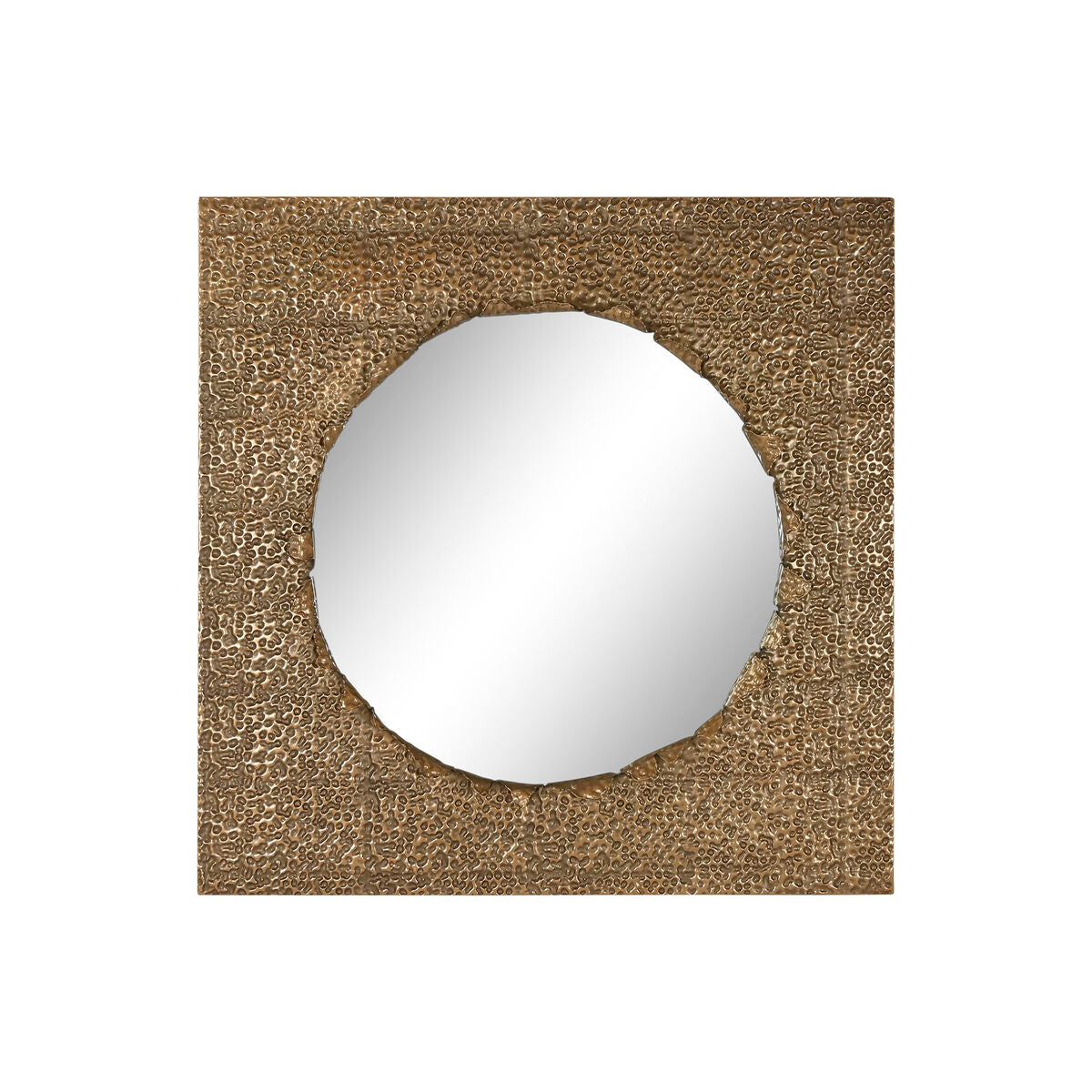 Home ESPRIT Wall Mirror Gold Metal 80 x 6 x 80 cm