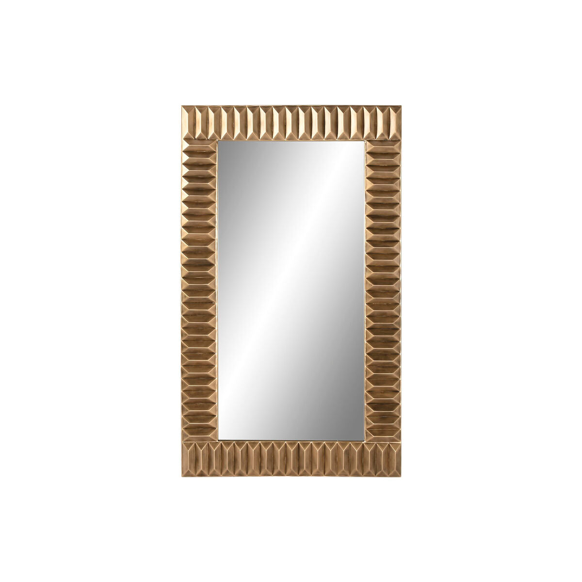 Home ESPRIT Wall Mirror Gold Metal Modern 73.5 x 4 x 124 cm