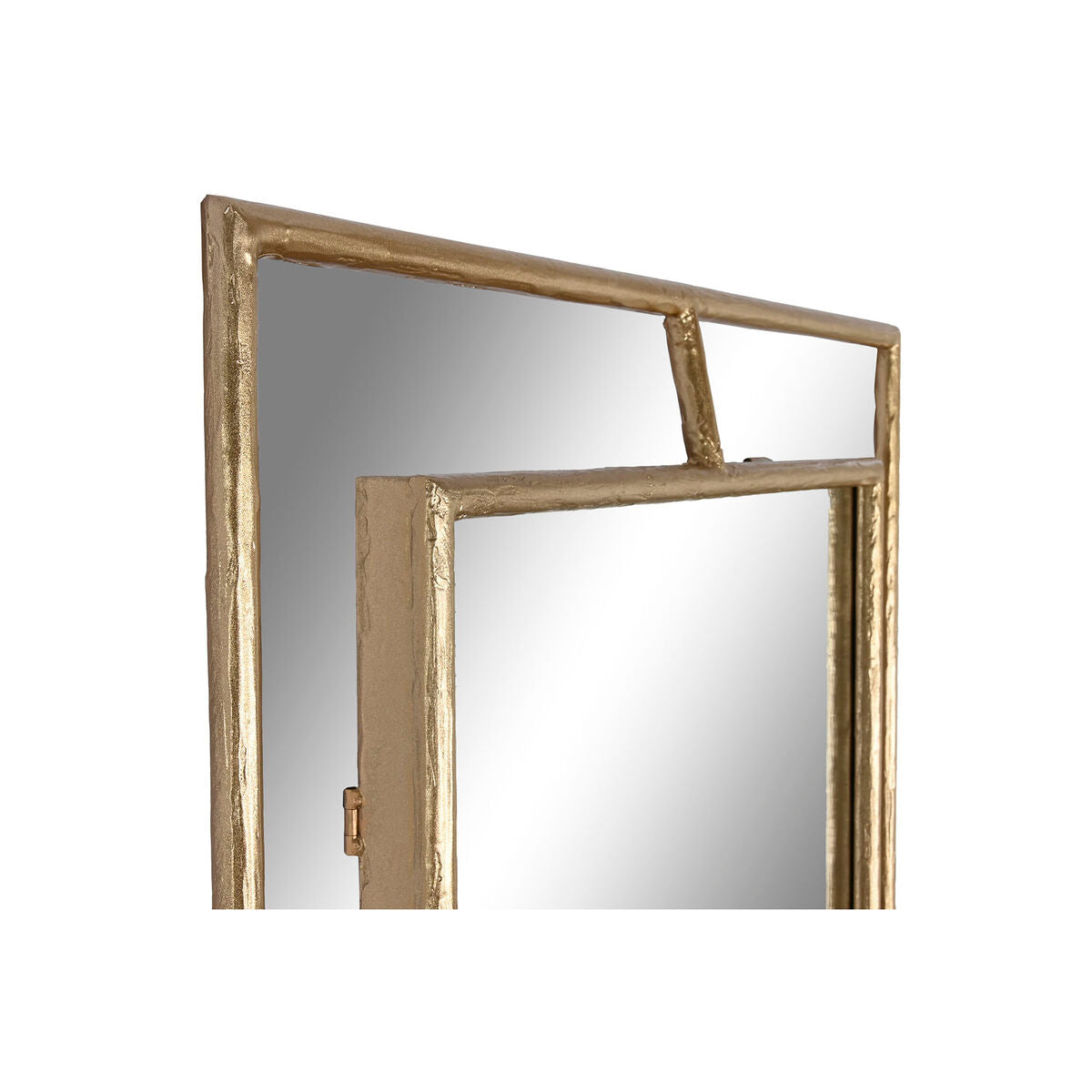 Home ESPRIT Wall Mirror Gold Crystal Iron Modern 96 x 5 x 208 cm