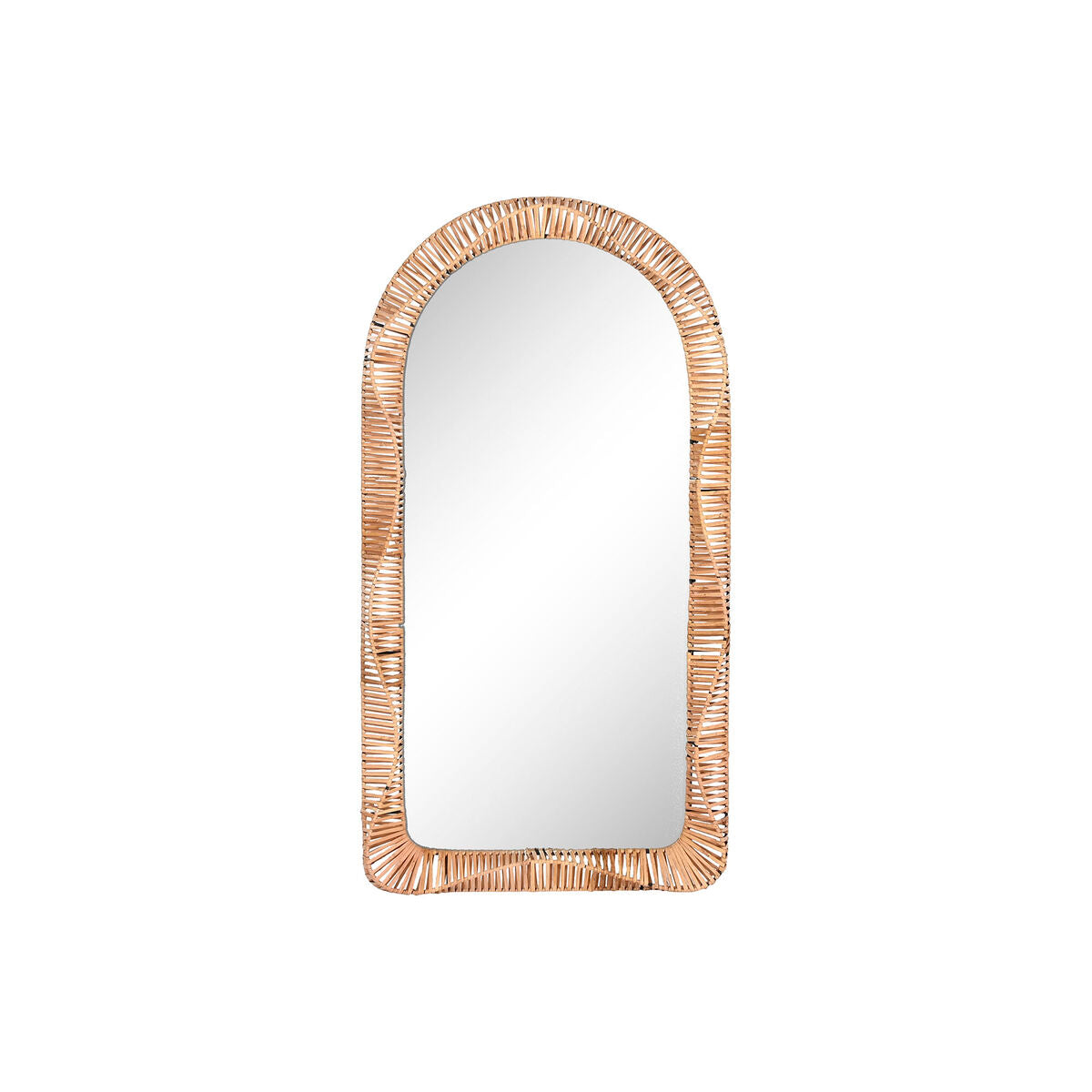 Home ESPRIT Natural Tropical Glass Wall Mirror 61.5 x 7 x 117 cm