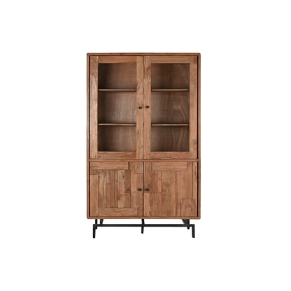 ESPRIT Home Acacia Glass Display Cabinet 118 x 45 x 194 cm