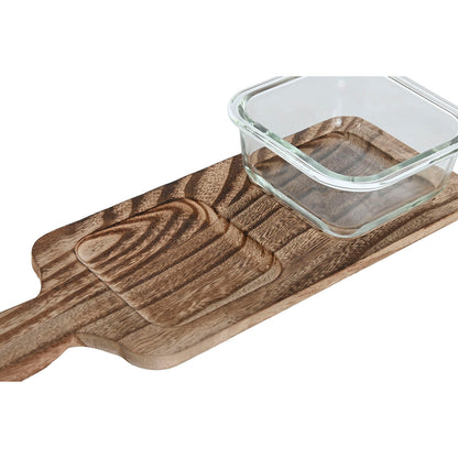 Bandeja de Aperitivos Home ESPRIT Natural 320 ml 36 x 11 x 6 cm