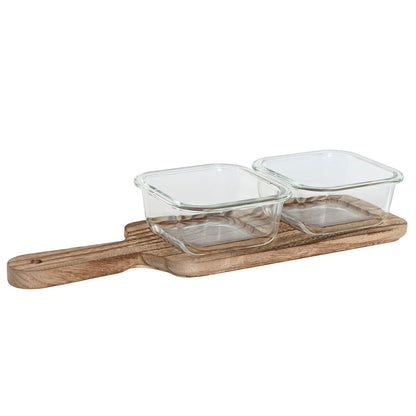 Bandeja de Aperitivos Home ESPRIT Natural 320 ml 36 x 11 x 6 cm