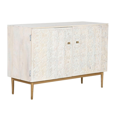 Aparador Home ESPRIT Blanco Dorado 120 x 45 x 80 cm