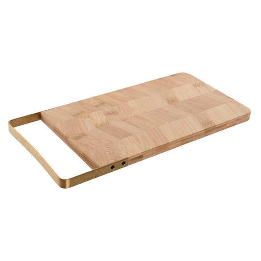 Home ESPRIT Gold Natural Metal Bamboo Cutting Board 35.5 x 17.5 x 1.5 cm