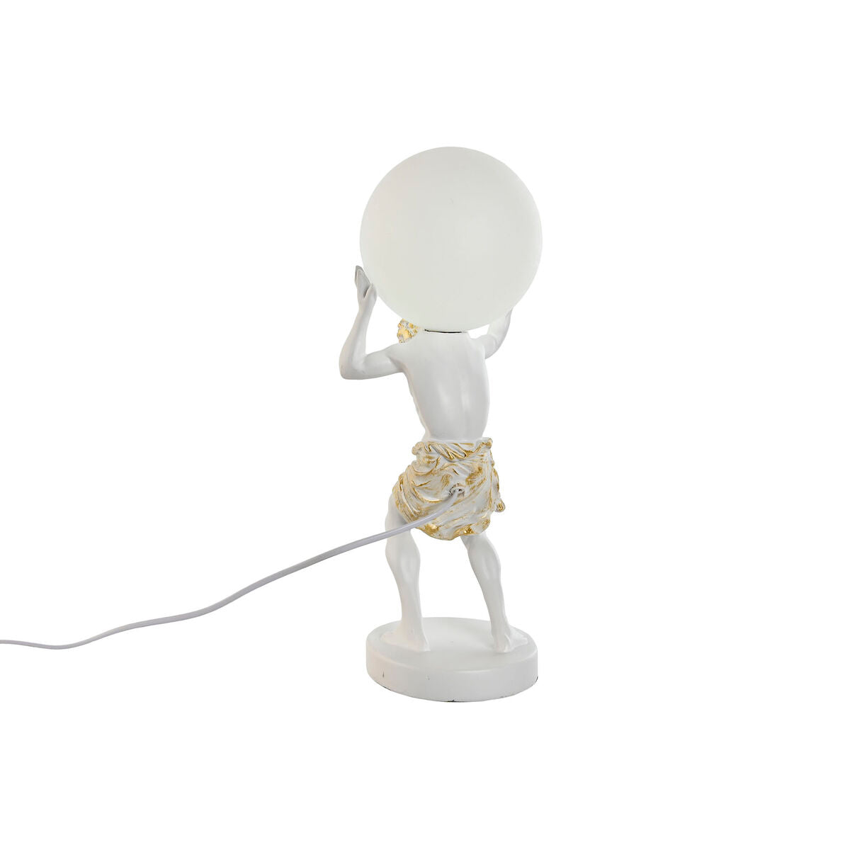 Home ESPRIT Table Lamp White Gold Resin Plastic 220 V 18 x 17 x 44 cm