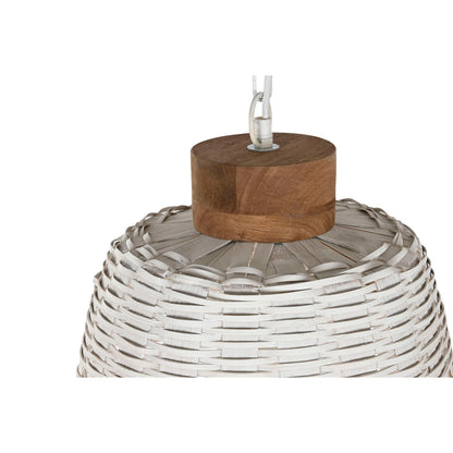 Home ESPRIT Ceiling Lamp White Bamboo Mango Wood 50 W 48 x 48 x 57 cm