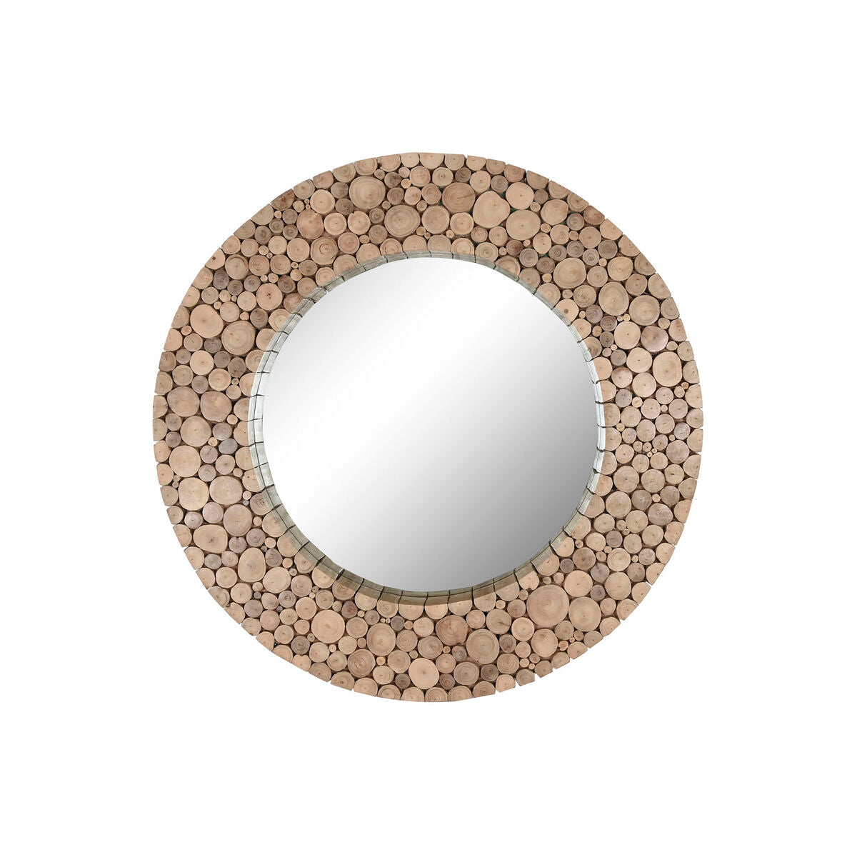 Home ESPRIT Natural Bali Wall Mirror 90 x 10 x 90 cm