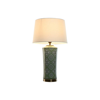 Home ESPRIT Table Lamp White Green Gold Ceramic 50 W 220 V 40 x 40 x 69 cm